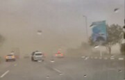 تصاویر طوفان شدید همراه با باران در مشهد ؛ این وضعیت مشهد را امروز نیمه تعطیل کرد