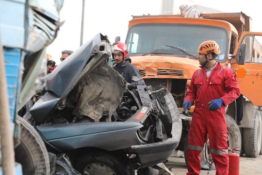 تصاویر تصادف مرگبار صبح امروز مشهد