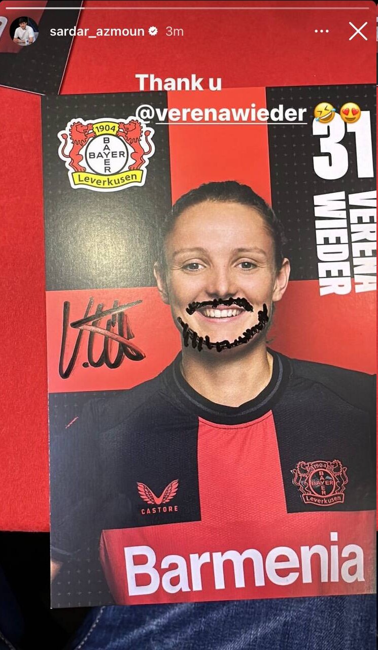 عکس| تغییر چهره عجیب یک فوتبالیست زن در اینستاگرام سردار آزمون!