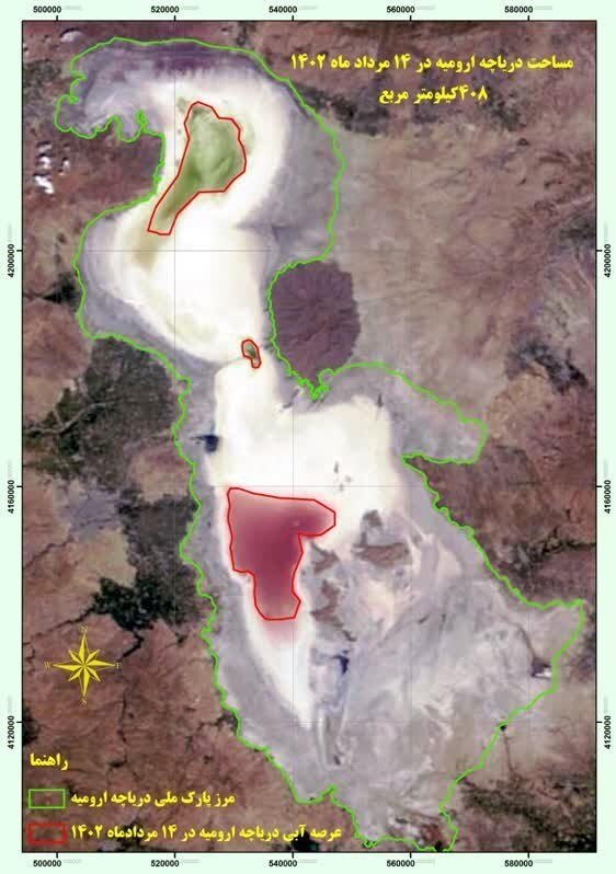 تصویر | تکذیب مرگ  دریاچه ارومیه  |  افزایش ۱۴۰ هزار هکتاری سطح زیرکشت حوزه آبخیز این دریاچه!