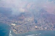 تصاویر هوایی ویرانی‌های مناطق مسکونی در جزایر هاوایی بعد از حریق