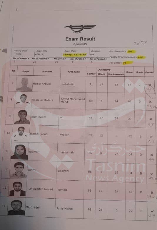 واکنش داماد روحانی به یک ادعای جنجالی | تصویر سند دستکاری در آزمون خلبانی کامبیز مهدیزاده | کاپیتان! اوج نگیر