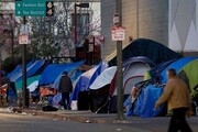 تجمع معتادان و بی خانمان‌ها در مرکز سانفرانسیسکو