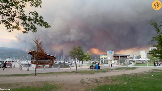 صحنه‌های آخرالزمانی از آتش‌سوزی در کانادا