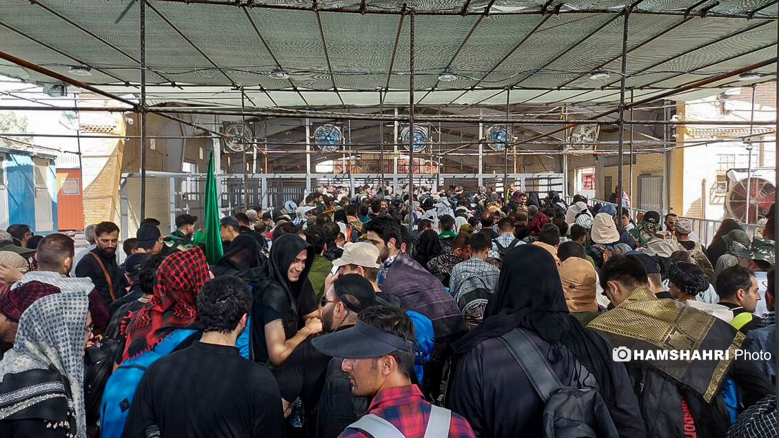 ازدحام مسافران نوروزی عتبات در مرز