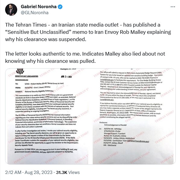 تصاویر | جنجال انتشار اسناد حساس آمریکایی در «تهران تایمز» ؛ ترجمه سند | جزئیات داستانی که عمیقتر از گمانهزنیها و به شدت مبهم است