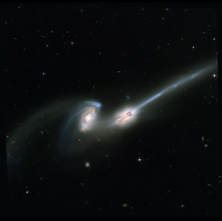 عکس | دم این کهکشان‌ها صدها هزار سال نوری طول دارد! | آینده‌مان را در این تصویر ببینید