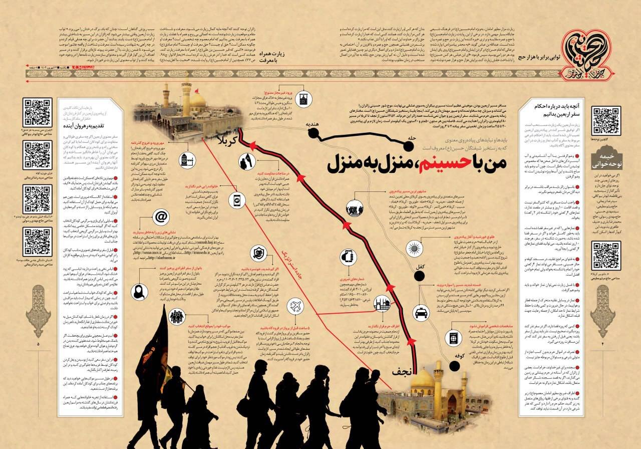 من با حسینم، منزل به منزل