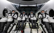 تصاویر جالب لحظه بازگشت ۴ فضانورد به زمین