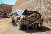 تصاویر وضعیت عجیب مناطق سیل زده اهر | از خودروهای نابود شده تا دارهای قالی تخریب شده | مهمان نوازی مردم آذری را ببینید