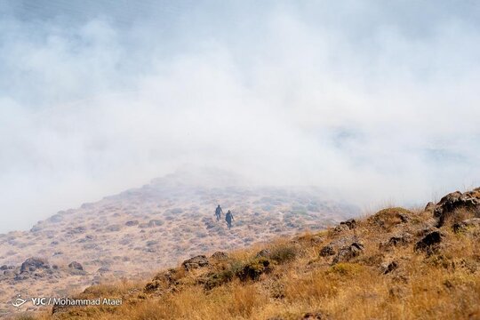 آتش سوزی در منطقه حفاظت شده نئور اردبیل
