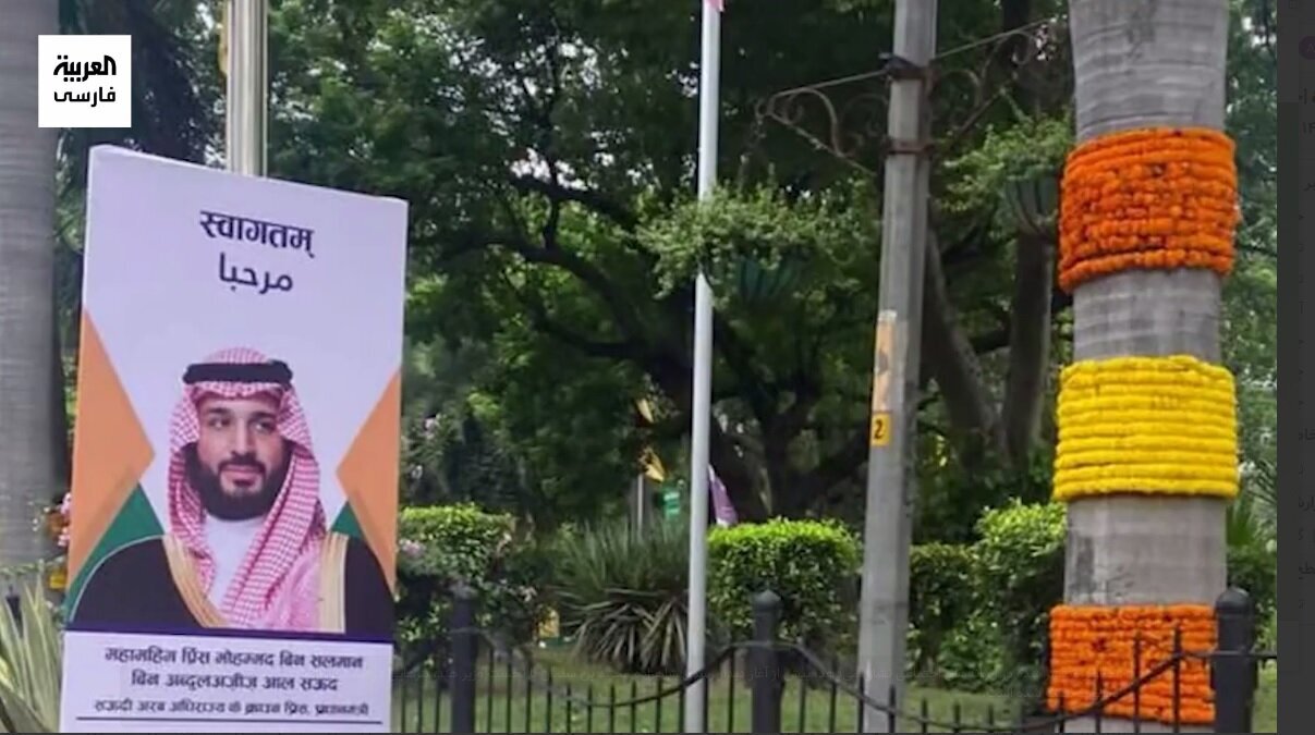 تصاویر نحوه استقبال از بن سلمان در خیابانهای هند