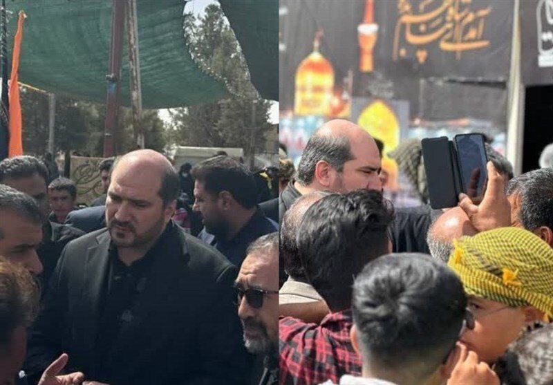 تصاویر ؛ حضور معاون رئیسی در جمع زائران پیاده در جاده‌های منتهی به مشهد