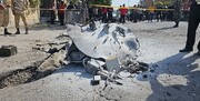تصاویر جدید محل سقوط پهپاد در گرگان | ۲ نفر مجروح شدند