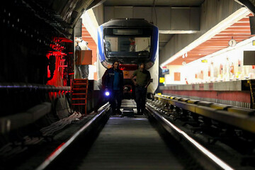 تصاویر حرکت آزمایشی قطار بدون مسافر در خط ۶ مترو | این سه ایستگاه مترو مهرماه افتتاح می‌شوند