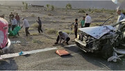 تصاویر تصادف خونین در یزد ؛ ۴ کشته و مصدوم