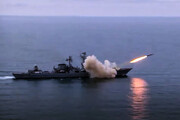 ببینید | شلیک موشک از روی ناو روسی در دریای بالتیک