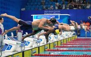 ببینید | لحظه رکوردشکنی سامیار عبدلی در ماده ۵۰ متر آزاد مسابقات شنا هانگژو 