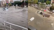 تصاویر سیل در استانبول ترکیه | خیابان ها زیر آب رفتند