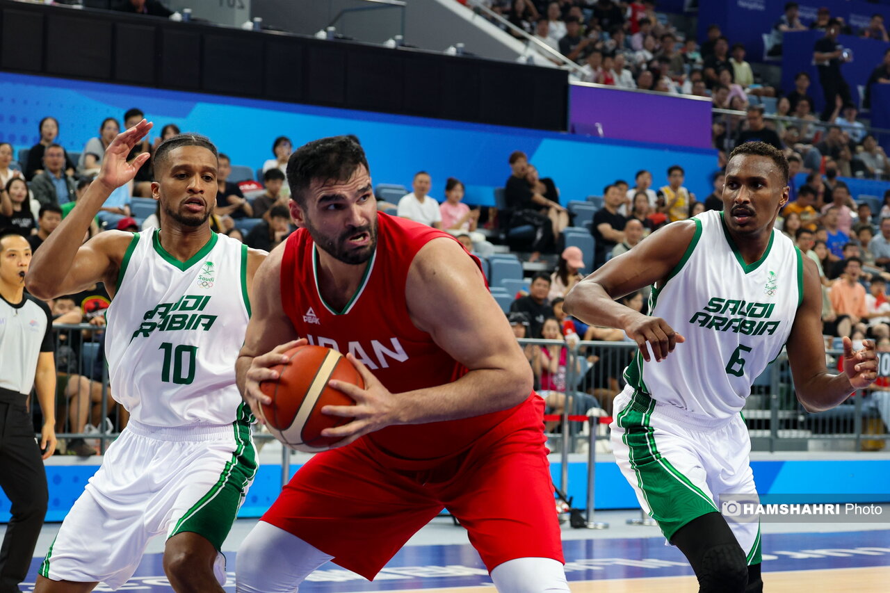بازی های آسیایی| پیروزی تیم ملی بسکتبال ایران مقابل عربستان