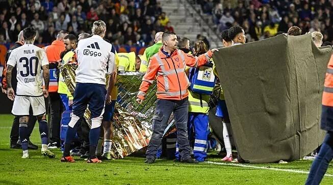 عکس | نجات یک گلر وسط زمین از مرگ | اتفاق تلخ در لیگ هلند