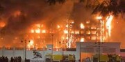 ببینید | آتش‌سوزی بزرگ در یک سازمان امنیتی مصر