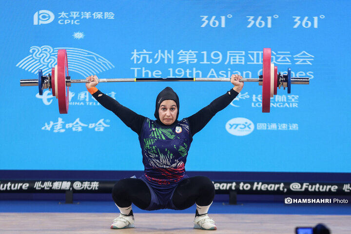 بازی های آسیایی| ریحانه کریمی در وزنه برداری اوت شد