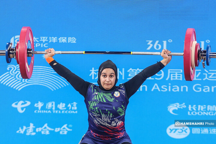 بازی های آسیایی| ریحانه کریمی در وزنه برداری اوت شد