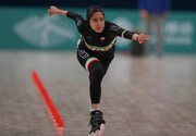 تصاویر تاریخ سازی دختر اسکیت باز ایرانی در هانگژو با شکستن رکورد جهان | حرکات دیدنی رومینا سالک را ببینید