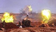 تصویر جدید از بمباران مواضع تروریست‌ها توسط سوری‌ها
