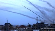 شلیک ده‌ها موشک به سمت سرزمین‌های اشغالی | ویدئو