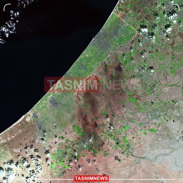 اولین تصاویر ماهواره‌ای از موشک‌باران سنگین تل‌آویو و سدیروت توسط مقاومت فلسطین