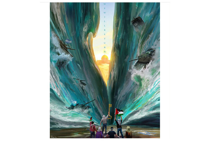 تصاویر حمایت هنرمندان از عملیات بزرگ طوفان الاقصی