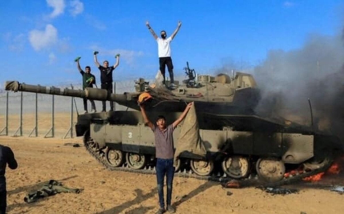 تصاویر ادامه انتقال تانک‌های اسرائیلی به اطراف نوار غزه