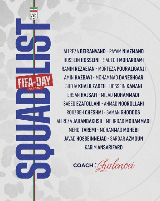 دعوت ۲۳ بازیکن از سوی قلعهنویی به تیم ملی فوتبال | بازگشت کریم و سردار و دعوت از یک پدیده | چرا برخی بازیکنان دعوت نشدند؟