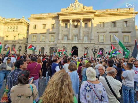 تظاهرات حمایتی اسپانیایی ها از مردم فلسطين
