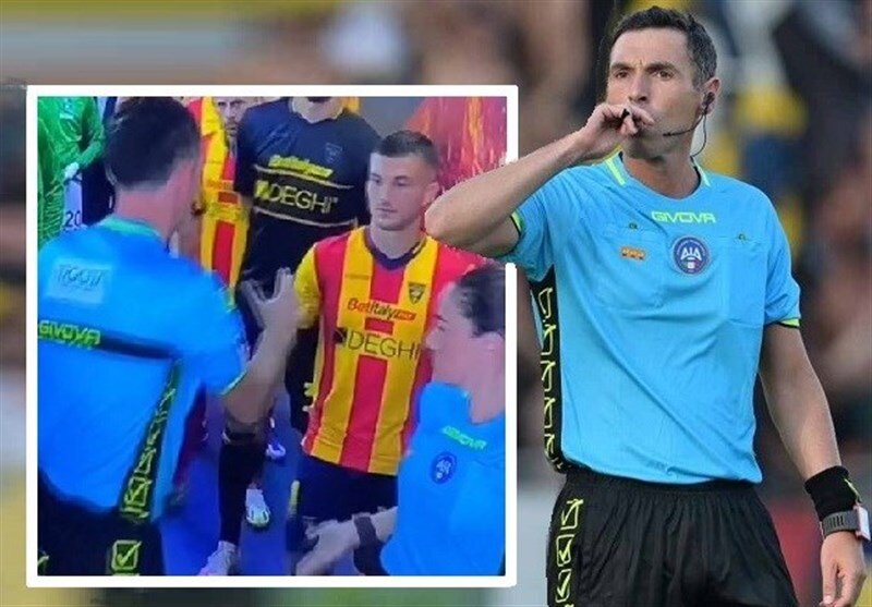 عکس | حرکت زشت با داور زن در تونل ورزشگاه | محرومیت فوری اعلام شد