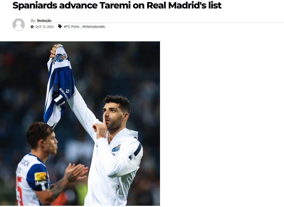 فیچاخس: رئال مادرید به دنبال طارمی است | پرز از این خرید خوشحال میشود