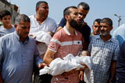 تصاویر تکان‌دهنده جنایات رژیم صهیونیستی در غزه با نوزادان