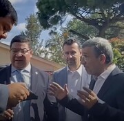 ببینید | انگلیسی صحبت کردن احمدی نژاد با وزیر گواتمالایی