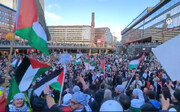 ببینید | تجمع میلیونی سوئدی‌ها در حمایت از ملت فلسطین | طنین فریاد فلسطین را آزاد کنید
