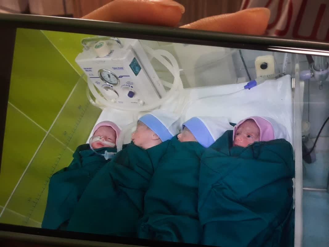 زندگی؛ هدیه خدا به چهارقلوها|شکست پیش بینی پزشکان در برابر خواست خدا