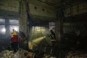 تصاویری از آتش‌سوزی شدید بانک ملی اهواز | آتش مهار شد