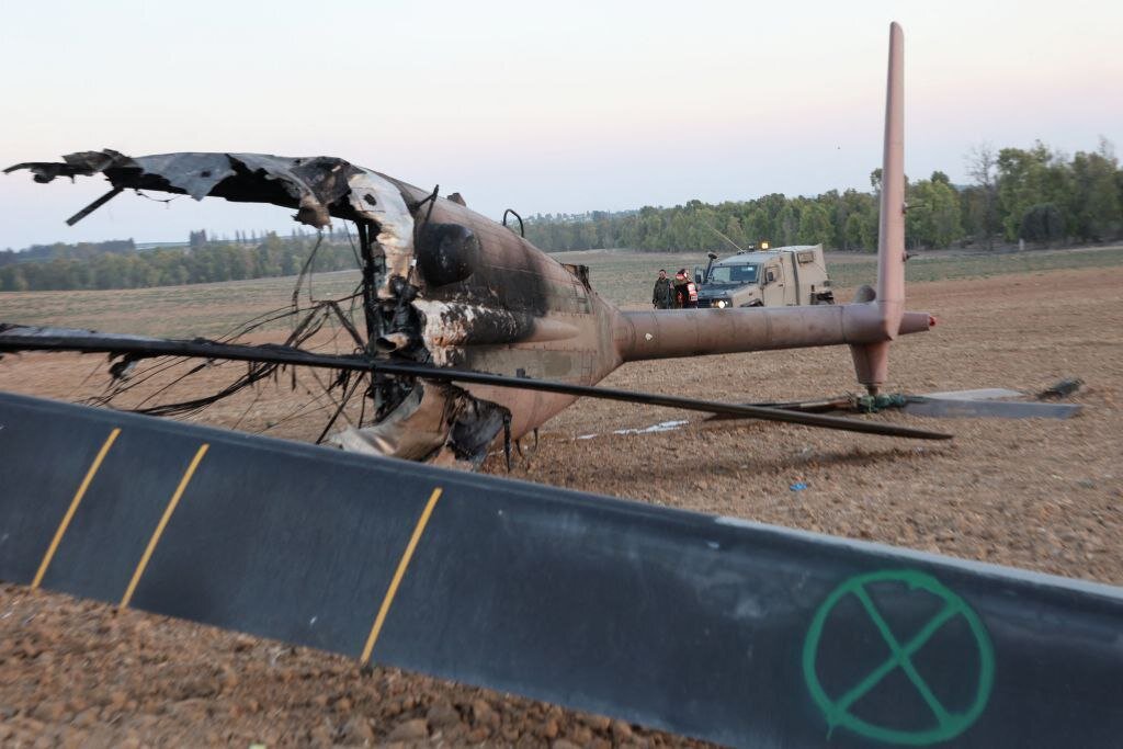 نخستین تصاویر از پرنده اسرائیلی که  توسط فلسطینی‌ها منهدم شد