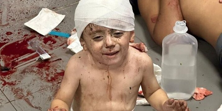 (16+) fotografías del último crimen de los sionistas; 500 palestinos martirizados tras el ataque al hospital de Gaza