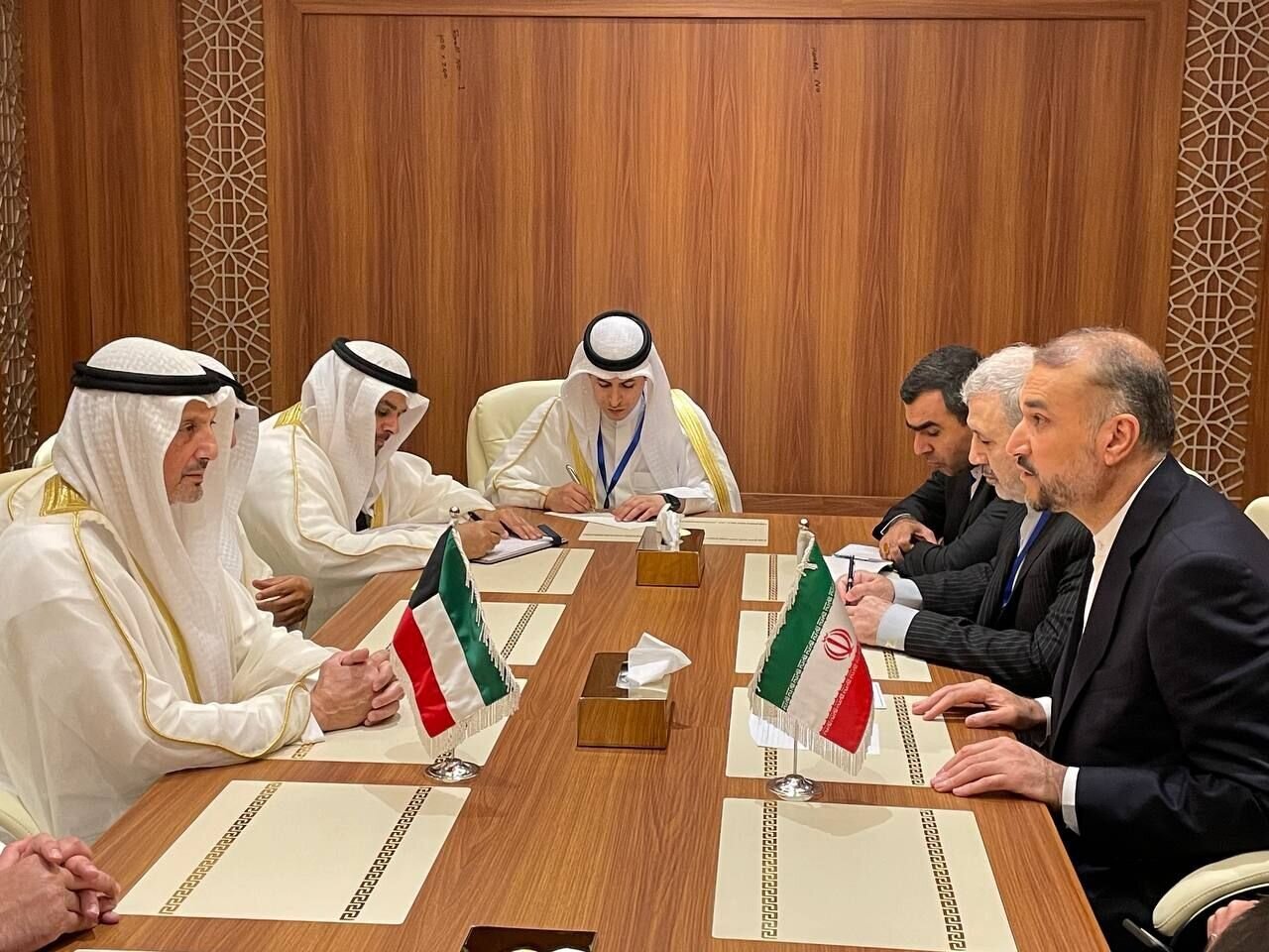 امیرعبداللهیان و وزیر خارجه کویت