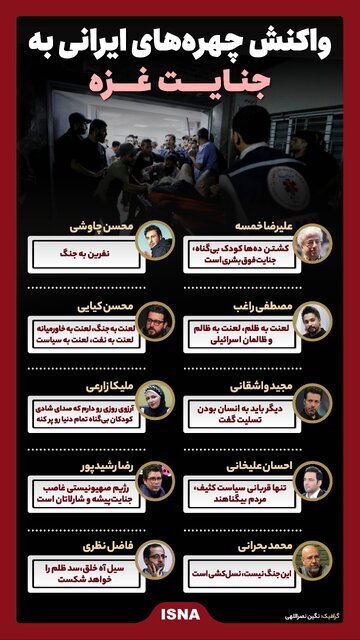 واکنش چهرههای هنری به جنایت غزه را ببینید