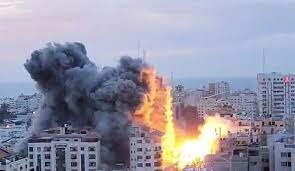 حمله هوایی به خانه های نوار غزه