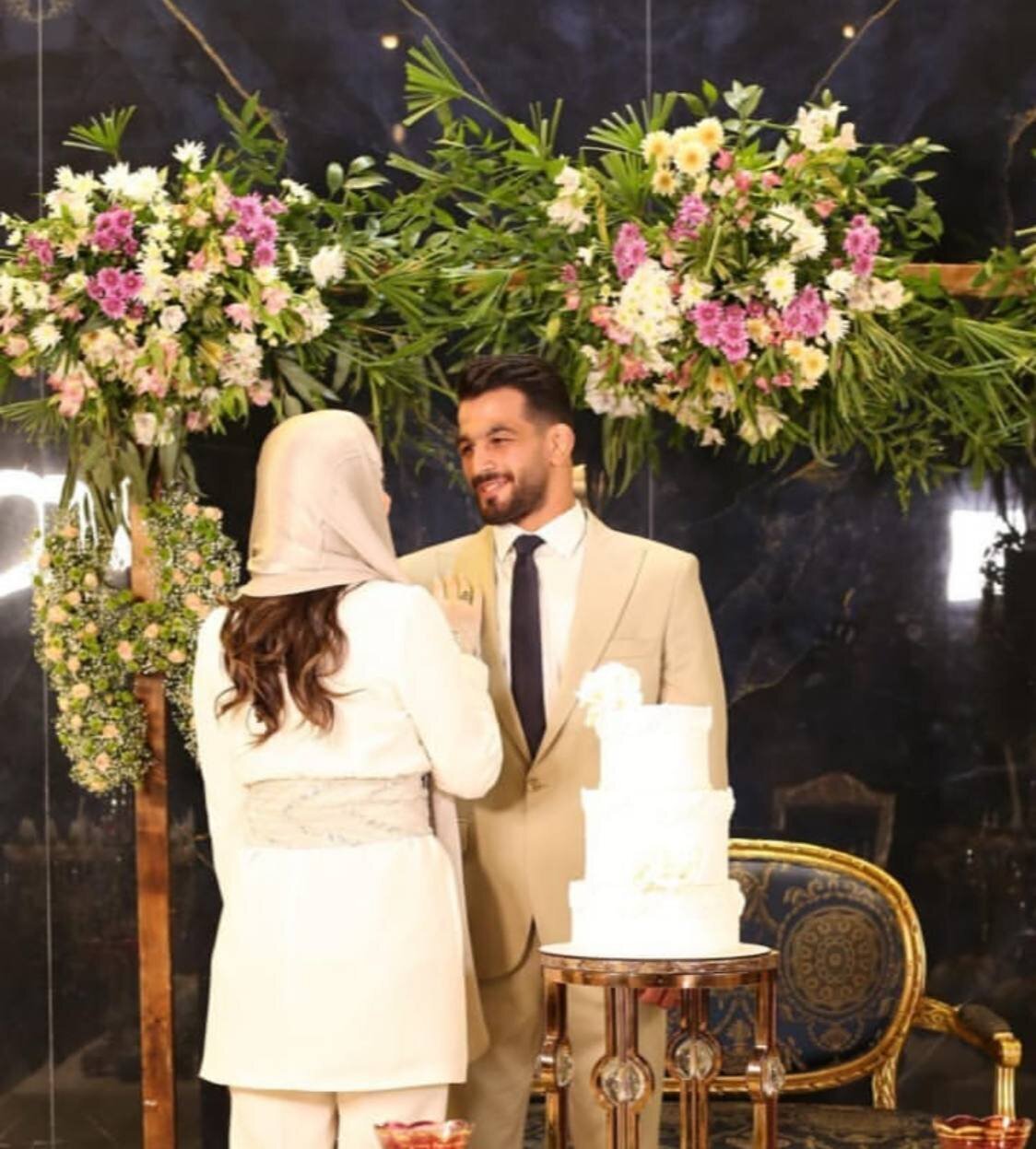 اولین تصاویر حسن یزدانی و همسرش در مراسم عروسی