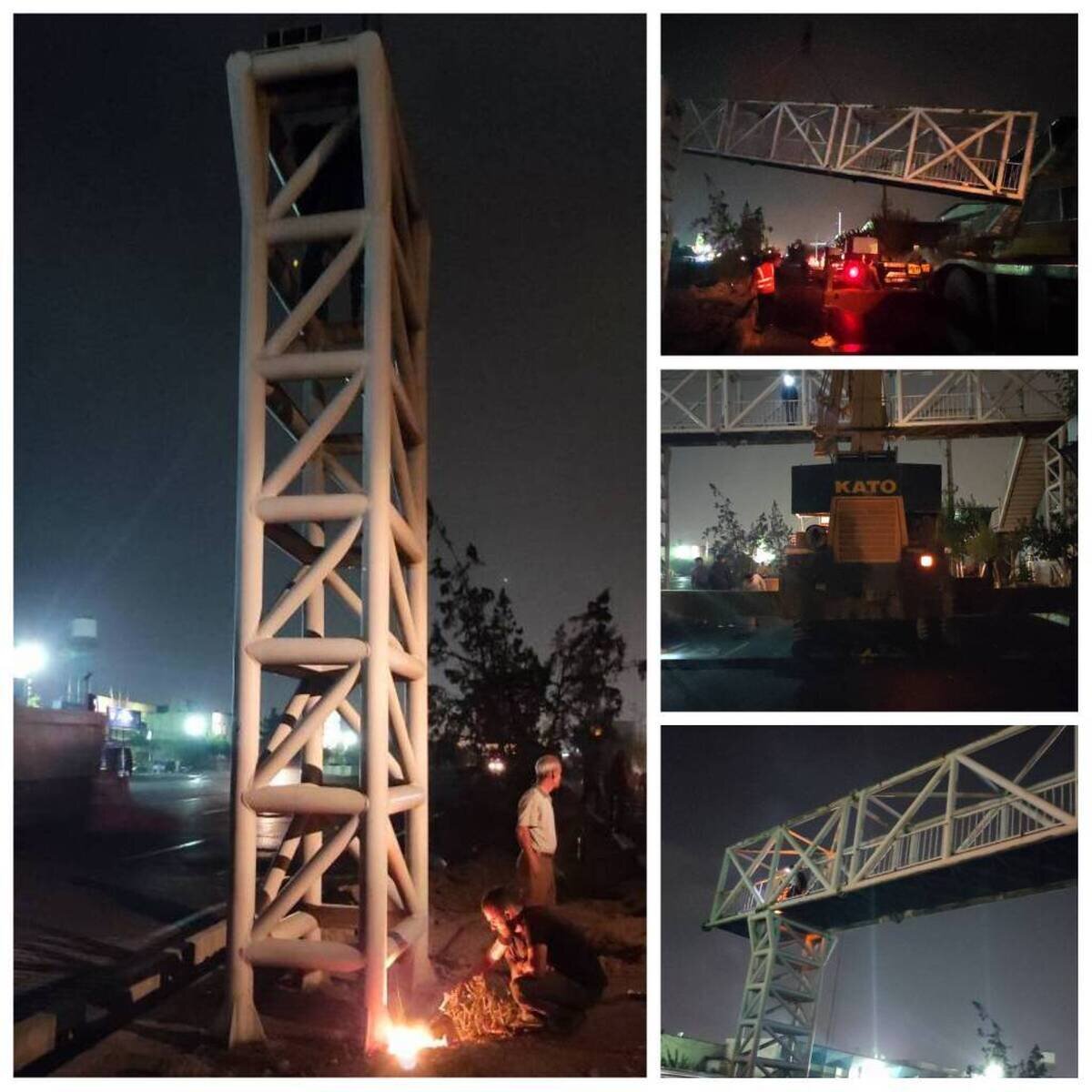 جمع آوری یک پل عابر پیاده حاشیه ساز شد | پاسخ شهرداری منطقه ۹ در این باره